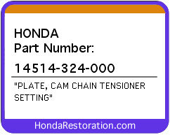 HONDA NOS OEM PLATE - 14514-324-000>
	
<div itemprop=