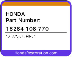 HONDA NOS OEM STAY, EX. PIPE - 18284-108-770>
	
<div itemprop=