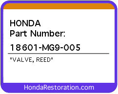 HONDA NOS OEM VALVE, REED - 18601-MG9-005>
	
<div itemprop=