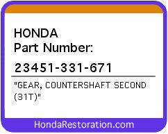 HONDA NOS OEM GEAR (31T) - 23451-331-671>
	
<div itemprop=