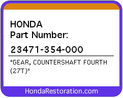 HONDA NOS OEM GEAR (27T) - 23471-354-000>
	
<div itemprop=