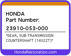 HONDA NOS OEM GEAR (16X22T) - 23910-053-000>
	
<div itemprop=