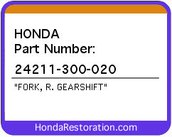 HONDA NOS OEM FORK, R. GEARSHIFT - 24211-300-020>
	
<div itemprop=