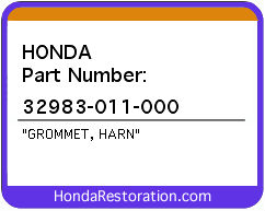 HONDA NOS OEM GROMMET, HARN - 32983-011-000>
	
<div itemprop=