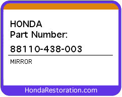 HONDA NOS OEM MIRROR - 88110-438-003>
	
<div itemprop=