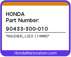 HONDA NOS OEM WASHER, LOCK (14MM) - 90433-300-010>
	
<div itemprop=