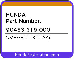 HONDA NOS OEM WASHER, LOCK (14MM) - 90433-319-000>
	
<div itemprop=