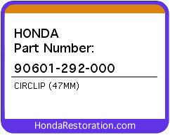 HONDA NOS OEM CIRCLIP (47MM) - 90601-292-000>
	
<div itemprop=